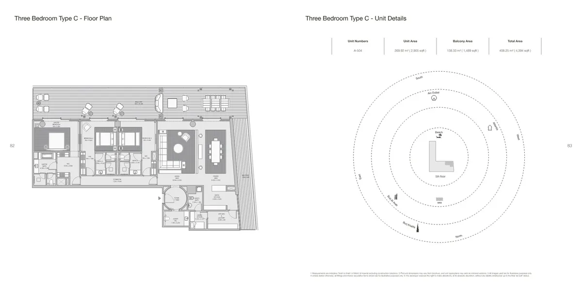 Floor plans: 3 bedrooms, with maid's room, some with a study